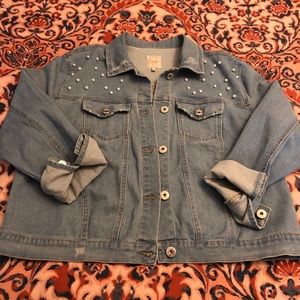 Candie’s Pearl detail Jean jacket